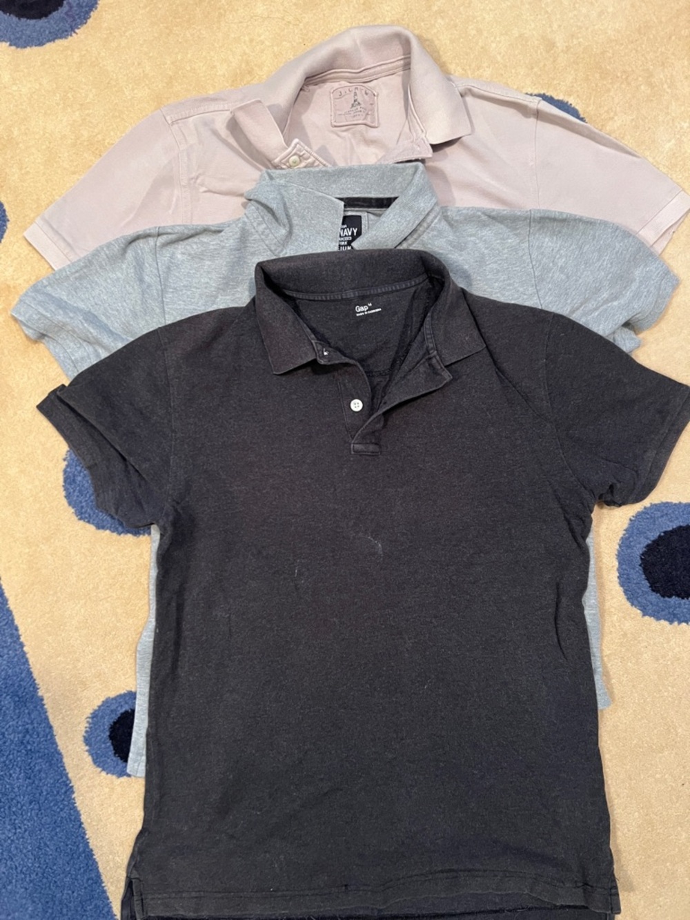 Lots of 3 Classic Black Polo Shirt - Short Sleeve